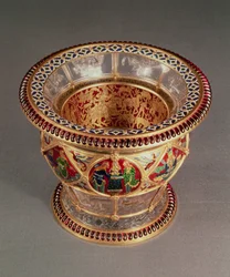 Box with plique-a-jour and cloisonne enamelling, by Alexis Falize, Paris, c.1870
